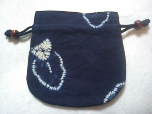  Japanese style Indigo . aperture stop pouch purse navy blue color blue stock disposal stock limit gift little gift memory day case medicine inserting .. Chan go in mail service possible Point ..
