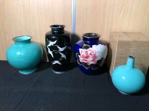 ☆中古☆ 七宝 花瓶 4点セット 安藤七宝 他