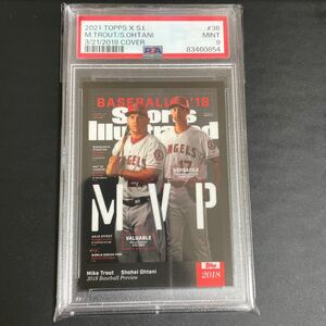 PSA9 MINT 2021 Topps x Sports Illustrated 大谷翔平 マイク・トラウト MVP 2018 Cover #36 SHOHEI OHTANI MIKE TROUT PSA鑑定カード