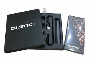 θ【通電確認済】DR.STICK type X スターターキット ブラック 電子タバコ 加熱式煙草 箱/ケーブル/リキッド(BITTER COFFEE)付 S35262074126