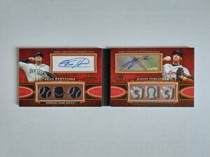 JUSTIN VERLANDER / FELIX HERNANDEZ　2010 Topps Sterling　Autograph Relic Wジャージ＆W直筆サインカード（見開き）10/10