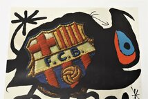 ジョアン・ミロデザイン 「FCバルセロナ 75周年記念ポスター」 / FCB Barcelona クラブ創設75周年 Joan Miro リトポ_画像3