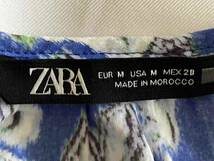 ◆ZARA　レディースカットソーブラウス・長袖 Mサイズ (大きいサイズの方も) ブルー系 / ザラ_画像5