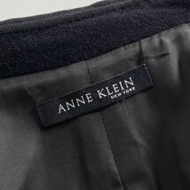 Ck7 日本製 ANNE KLEIN アンクライン ウールコート サイズ7 ブラック レディース トップス ロングコート チェスターコート アンゴラ混_画像8