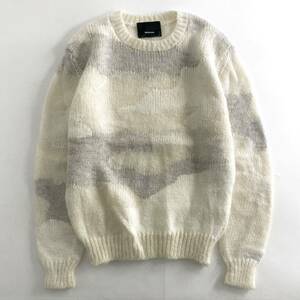 Nk2 08sircus ゼロエイトサーカス camouflage intarsia crew neck モヘヤ混 ニット セーター 4 Lサイズ相当 カモフラ メンズ 紳士服