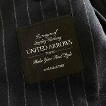 Dk5 UNITED ARROWS ユナイテッドアローズ セットアップスーツ 48 ネイビー メンズ 上下セット ストライプ ジャケット パンツ ウールスーツ_画像8