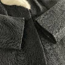 Ak11 最高級毛皮 サファイアミンク ミンクファー襟 ミンクファー×チキャンラム ハーフコート ジャケット リアルファー 毛皮 MINK FUR 9号_画像6