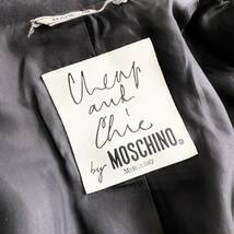 Jk11 イタリア製 MOSCHINO CHEAP&CHIC モスキーノ チープアンドシック テーラードジャケット サイズ40 ブラック レディース アウター 花柄_画像7