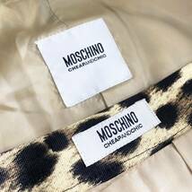 Fk11 MOSCHINO CHEAP&CHIC モスキーノ チープアンドシック セットアップ サイズ40 ブラウン レディース 上下セット レオパード 花柄 刺繍_画像7