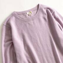 Kk12 mai カシミヤニット サイズL パープル レディース トップス 長袖 カシミヤセーター クルーネック 無地 knit sweater カシミヤ100%_画像3