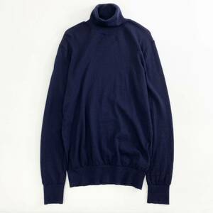 Ik13 POLO RALPH LAUREN ポロラルフローレン タートルネックニット ウールニット ウォッシャブル◎ ネイビー SP 薄手 メンズ 紳士服