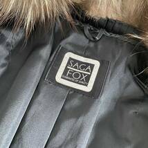 k15-17 最高級毛皮 SAGA FOX サガフォックス シルバーフォックス FOX FUR リアルファーコート ハーフコート ボリューム○ 毛皮コート 11号_画像7