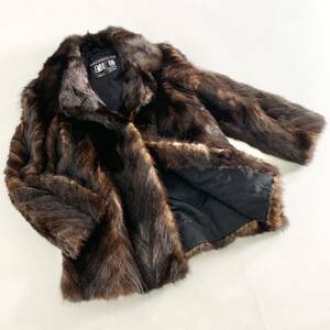 k24-21《最高級毛皮》EMBA エンバ ダークミンク ミンクファーコート ハーフコート MINK FUR リアルファーコート 毛皮コート シェブロン