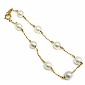 MIKIMOTO(ミキモト)◆アコヤ本真珠ブレスレット◆N 4.2g 19.5cm 6.0mm珠 真珠 pearl necklace ジュエリー jewelry EA0/EA3