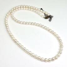 ◆アコヤ本真珠ベビーパールネックレス◆N 13.8g 42.0cm 4.5-5.0mm珠 真珠 pearl necklace ジュエリー jewelry DD0/EA5_画像6
