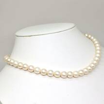 ◆K14 アコヤ本真珠ネックレス◆N 33.6g 40.0cm 7.5mm珠 真珠 pearl necklace ジュエリー jewelry EA5/EA5_画像3