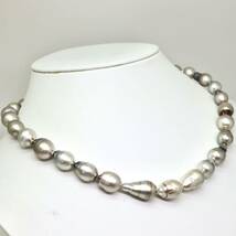 ◆南洋黒蝶真珠ネックレス◆N 51.1g 44.0cm 8.5-10.5mm珠 パール 真珠 pearl necklace ジュエリー jewelry DH0/EA5_画像3