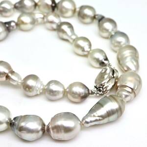 ◆南洋黒蝶真珠ネックレス◆N 51.1g 44.0cm 8.5-10.5mm珠 パール 真珠 pearl necklace ジュエリー jewelry DH0/EA5