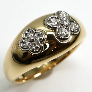 TASAKI(田崎真珠)◆Pt900/K18 天然ダイヤモンドリング◆N◎ 8.2g 18号 diamond ring 指輪 EF1/EF1