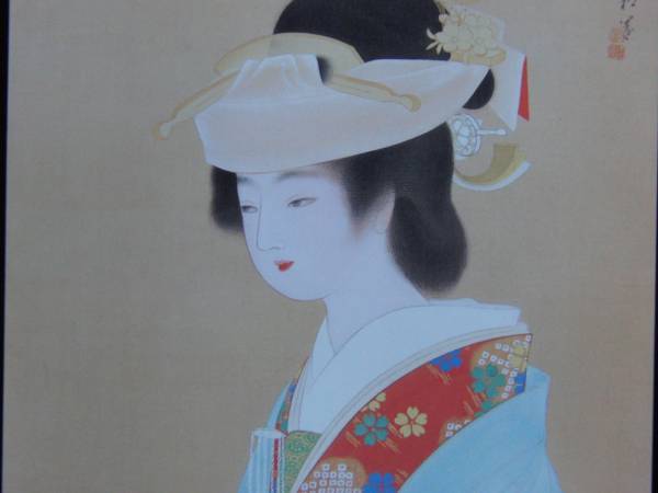 Uemura Shoen, Foto de la novia, Pintura enmarcada extremadamente rara., Nuevo marco incluido, iafa, Cuadro, Pintura al óleo, Retratos