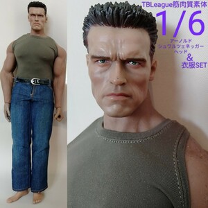 1/6【TBLeague】アーノルド シュワルツェネッガー 筋肉 男性 シームレス ファイセン super flexible jiaou doll 素体 アクション シリコン