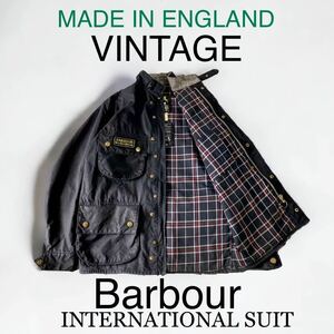 希少 VINTAGE 旧タグ Barbour INTERNATIONAL 90年代 イギリス製 ビンテージ バブアー インターナショナル オイルドジャケット 三井物産