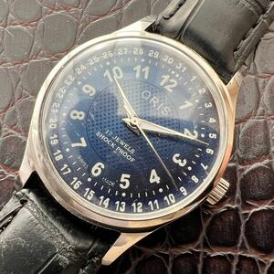 【美品・調整済】オリス ORIS ビンテージ 機械式 手巻き ウォッチ 腕時計 メンズ 中古 アンティーク 動作良好 ディズニー ミッキー NO.441