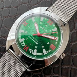 【美品・調整済】オリス ORIS ビンテージ 機械式 手巻き ウォッチ 腕時計 メンズ 中古 アンティーク 動作良好 ディズニー ミッキー NO.454