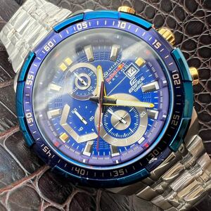 【未使用品】CASIO カシオ EDIFICE エディフィス 腕時計 クロノグラフ 正規品 ビジネス メンズ 10気圧防水 ダイバーズ ウォッチ NO.499