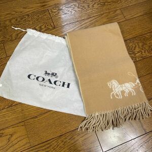 coach ホース アンド キャリッジ ダブル フェイス オーバーサイズド マフラー