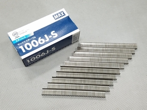 ●MAX ステンレス ステープル 1006J-S 1000本 ＞ 肩幅10mm 足長6mm 国産 水上 バイク オートバイ 原付 エア エアー タッカー シート 針 芯