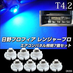 メール便送料無料 エアコンパネル照明 [255-7] 青 24V 日野 プロフィア メーター球 ブルー レンジャープロ LED/20и