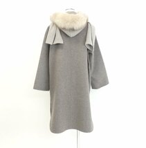 FOXEY コート リリック 38 エスプレッソ カシミヤWフェイス#フォックスファーフードカシミヤニットストール付 '18年DM掲載 38808_画像3