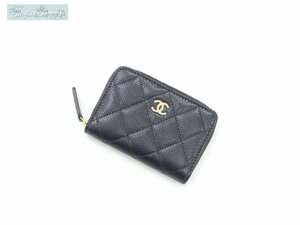 未使用 CHANEL クラシックジップコインパース コインケース ブラック ゴールドココマーク グレインドカーフスキン AP0216 '23年11月購入