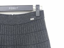 新作 未使用 FOXEY ニットアリアスカート 38 リッチグレー ウール '23年商品 43926_画像2