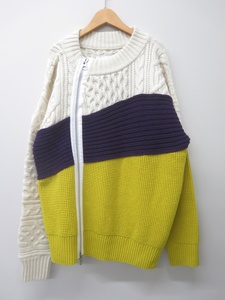 sacai サカイ 21-02611M 21AW Wool Knit Blouson ニット