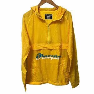 【新品】チャンピオン　champion アノラックパーカー　イエロー　黄色　 ナイロンジャケット　ハーフジップ　ジップパーカー