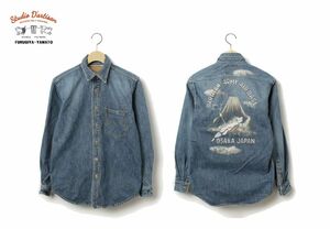 # old clothes shop Yamato sale middle prompt decision limitation D'ARTISAN stereo . Dio daruchi The n Mt Fuji map of Japan paint print Denim shirt jacket S size 