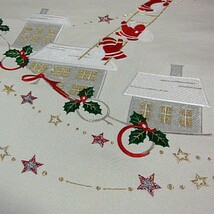 新品未仕立　西陣織刺繍高級九寸名古屋帯　プレゼントを運ぶサンタクロース　クリスマスに！_画像3