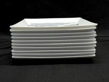 【B413】新品 香蘭社 角皿 10枚セット デザイン皿 陶器製 ドット ブランド食器 13.5×13.5cm_画像4