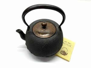 【B470】レトロ 鉄瓶 鉄器 あられ模様 約1.75kg 茶道具 古道具 煎茶道具 古民具 b