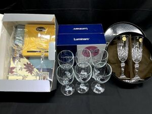 【B465】未使用/保管品 ワイングラス シャンパングラス まとめて3箱セット Luminarc/リュミナルク SPIEGELAU/シュピゲラウ DUNI b