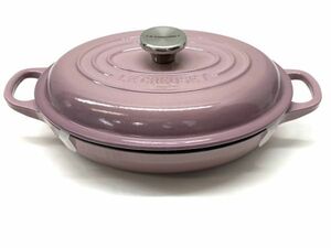 【B681】美品 Le Creuset ル クルーゼ 21cm オーバル ビュッフェ キャセロール モーヴピンク