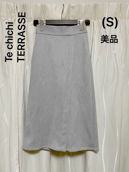 Te chichi TERRASSE カットスウェードアシメタイトスカート　(S) 美品