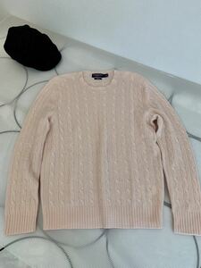 超美　PINK　PONY　Ralph　Louren　ピンクポニー・ラルフローレン　メンズ　カシミヤ100％　ケーブル編み　ニット　M