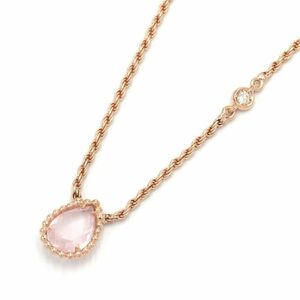  Boucheron se Lupin bo M necklace JPN00677 K18PG pink quartz diamond new goods finish settled Sune -k pendant used free shipping 