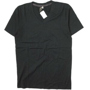 新品 koko ココ 日本製 ソリッドVネックTシャツ KMCT09-207021 M ブラック 半袖 カットソー トップス g12472