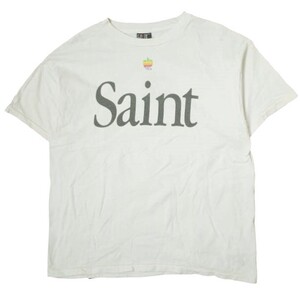 SAINT MICHAEL セントマイケル 23AW 日本製 SS TEE/HEART SAINT ロゴプリントTシャツ SM-A23-0000-005 L WHITE 半袖 SAINT Mxxxxxx g14373