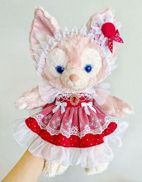 JANAYAハンドメイド リーナベル コスチューム 赤色星柄ワンピース3点セット