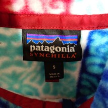 patagonia 総柄 シンチラ スナップT フリース プルオーバー 長袖 Sサイズ レディース 古着 アウトドア キャンプ 登山 釣り_画像4